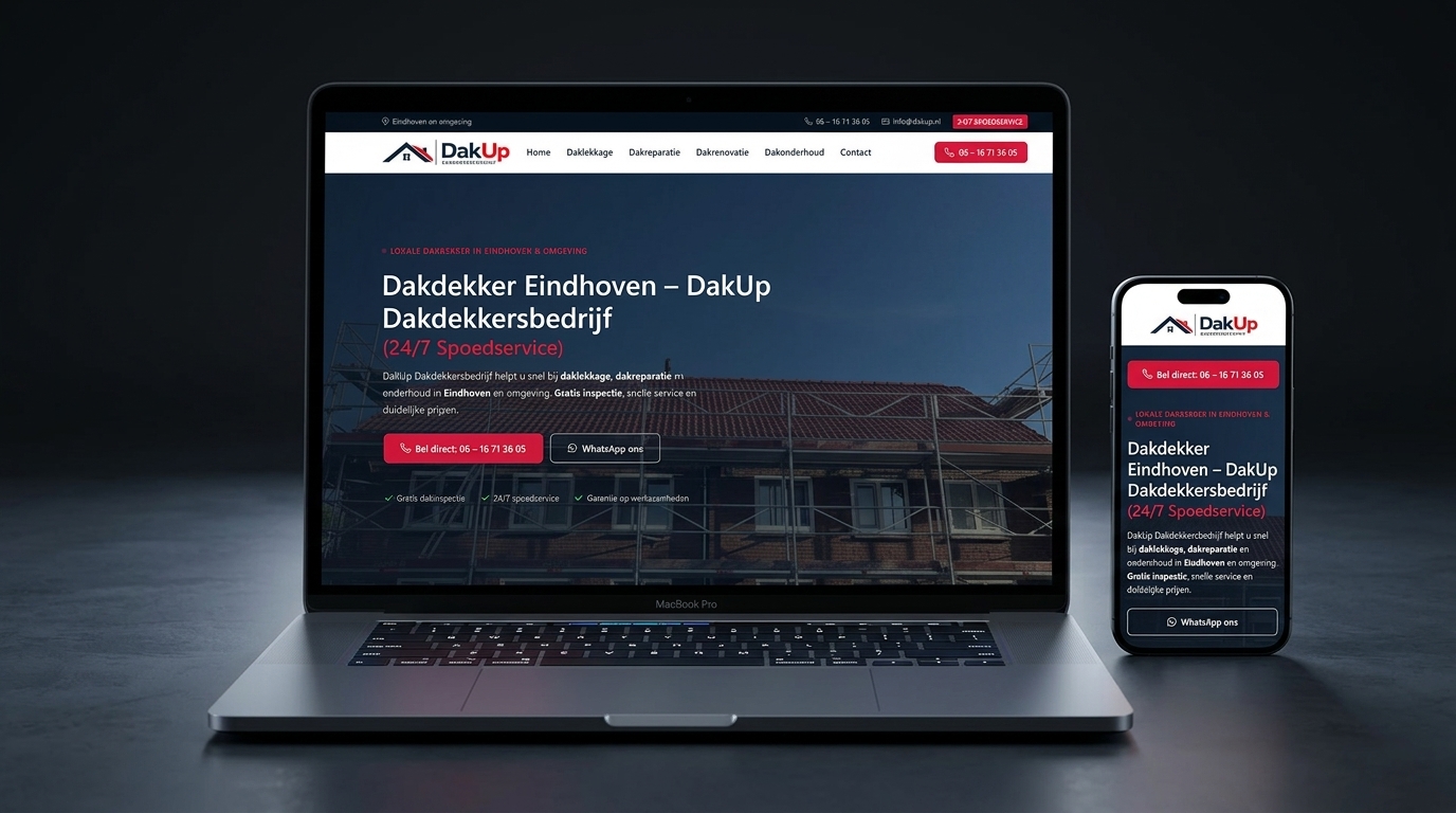 Strona internetowa dla firmy dekarskiej w Holandii